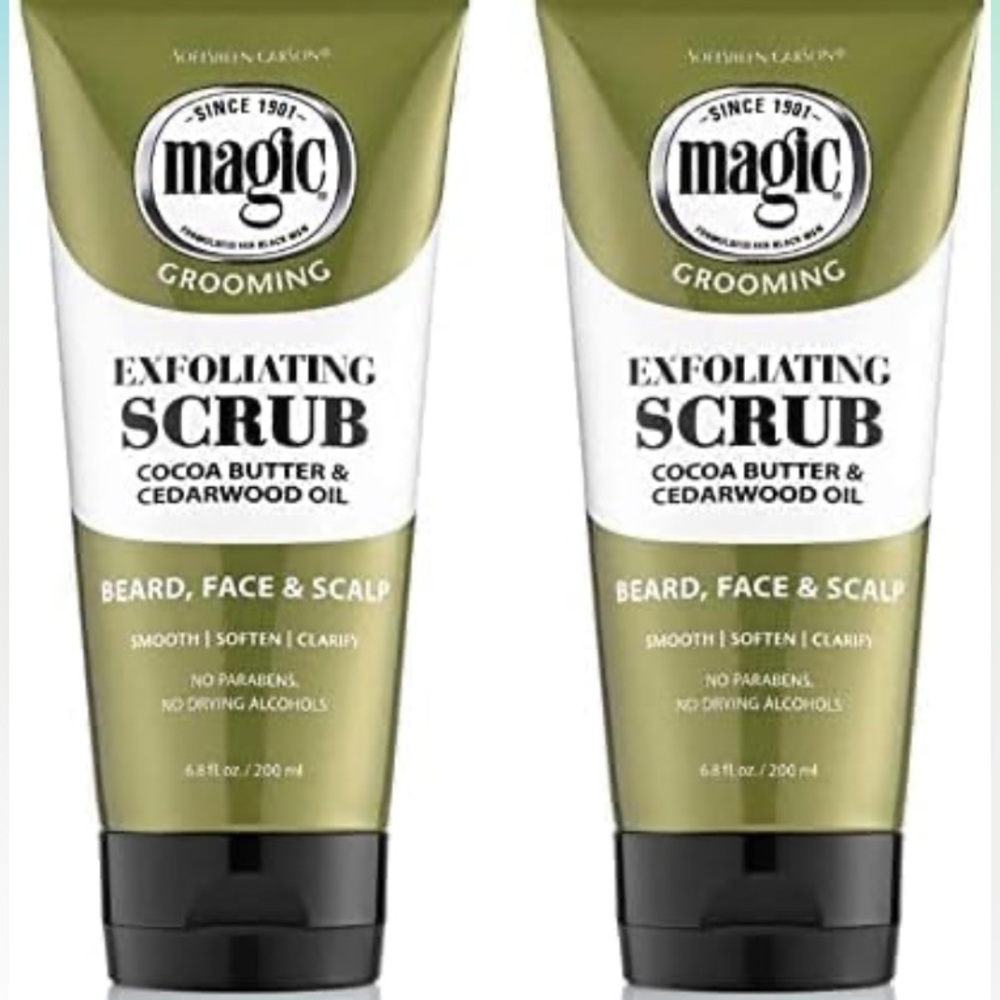 2X - SoftSheen-Carson Magic‎ Mens Grooming Facial Exfoliating Scrub Smooth. NEW